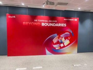 Thi công backdrop sự kiện ngân hàng