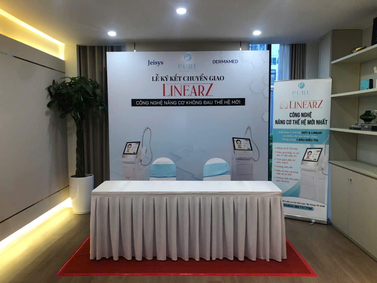 Thi công backdrop sân khấu lễ ký kết