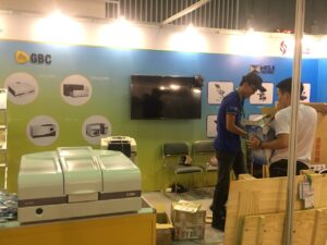 Booth triển lãm tích hợp màn hình TV tại TPHCM